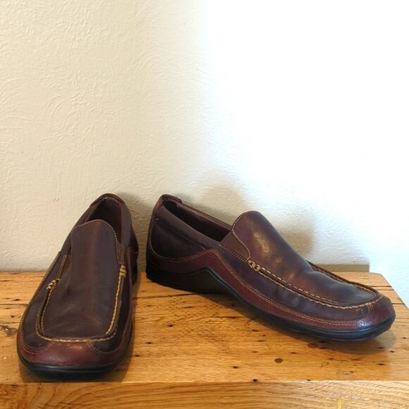 Cole Haan Men 11 M Tucker Venetian Slip On Loafers Tan Brown Leather - Picture 1 of 12